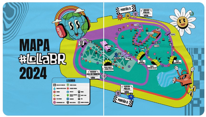 Lollapalooza Brasil 2024: veja detalhes do mapa do festival, 2024